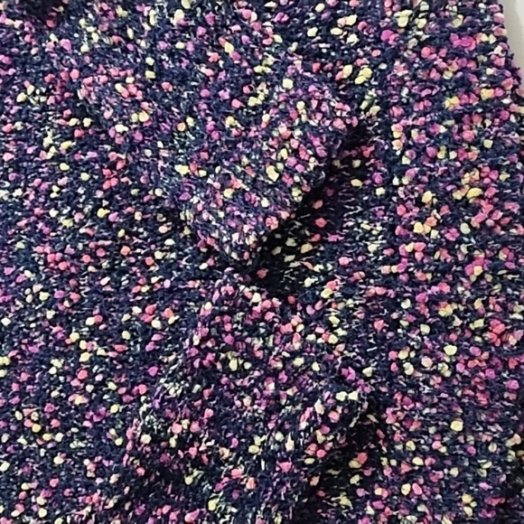 SO Soft Multi Colored Girls Sweater Navy Pink Lime Large 10/12 - Picture 9 of 10